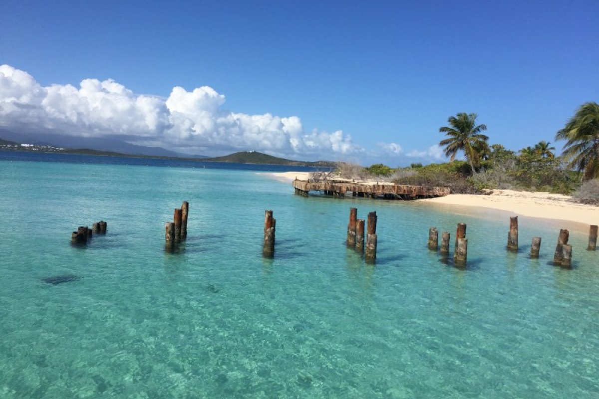Old pier view at Icacos beach