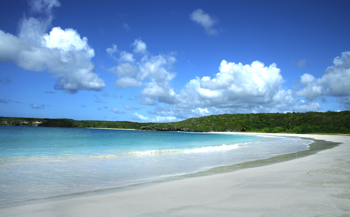 View of the pristine Red Beach in Vieques.