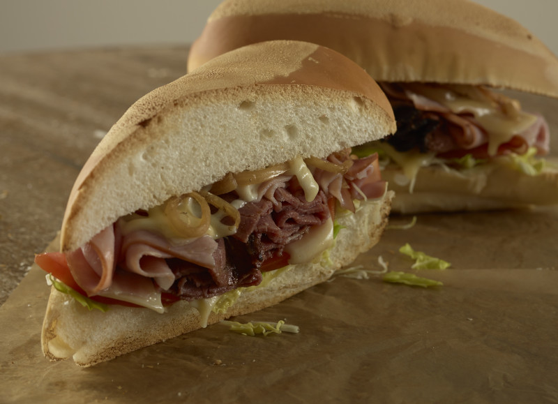 El Mesón Sandwiches - All Pro - Our delicious combination of pastrami, ham, sauteed onions and melted Swiss cheese.