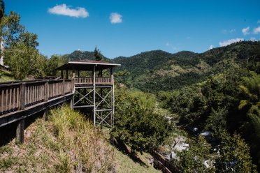 Scenic view of Piedra Escrita in Jayuya, an iconic Taíno heritage site.