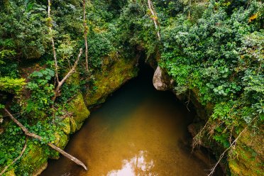 Scenic view of a cave along the Tanamá River in Utuado, Puerto Rico.