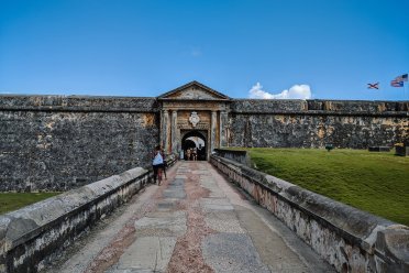 Front view of El Morro in Old San Juan.