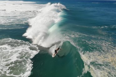 Brian Toth surfing in Puerto Rico.