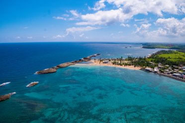 Aerial view of a beach in Vega Baja.
