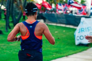 A person runs a half marathon in Puerto Rico