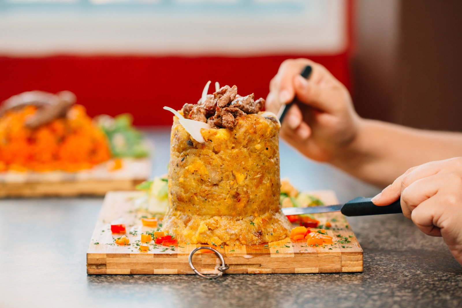 House specialty arroz mamposteao at Mampostéalo Steakhouse & K’ffee