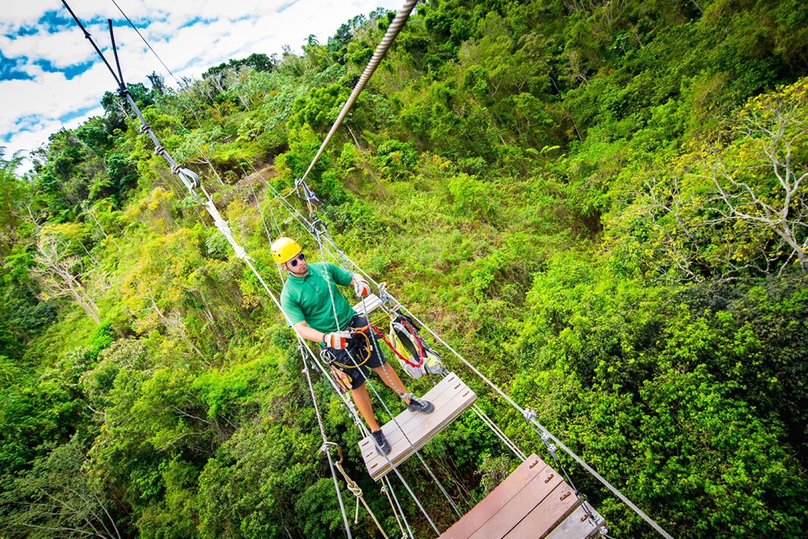 Bridge walking at Toro Verde in Orocovis