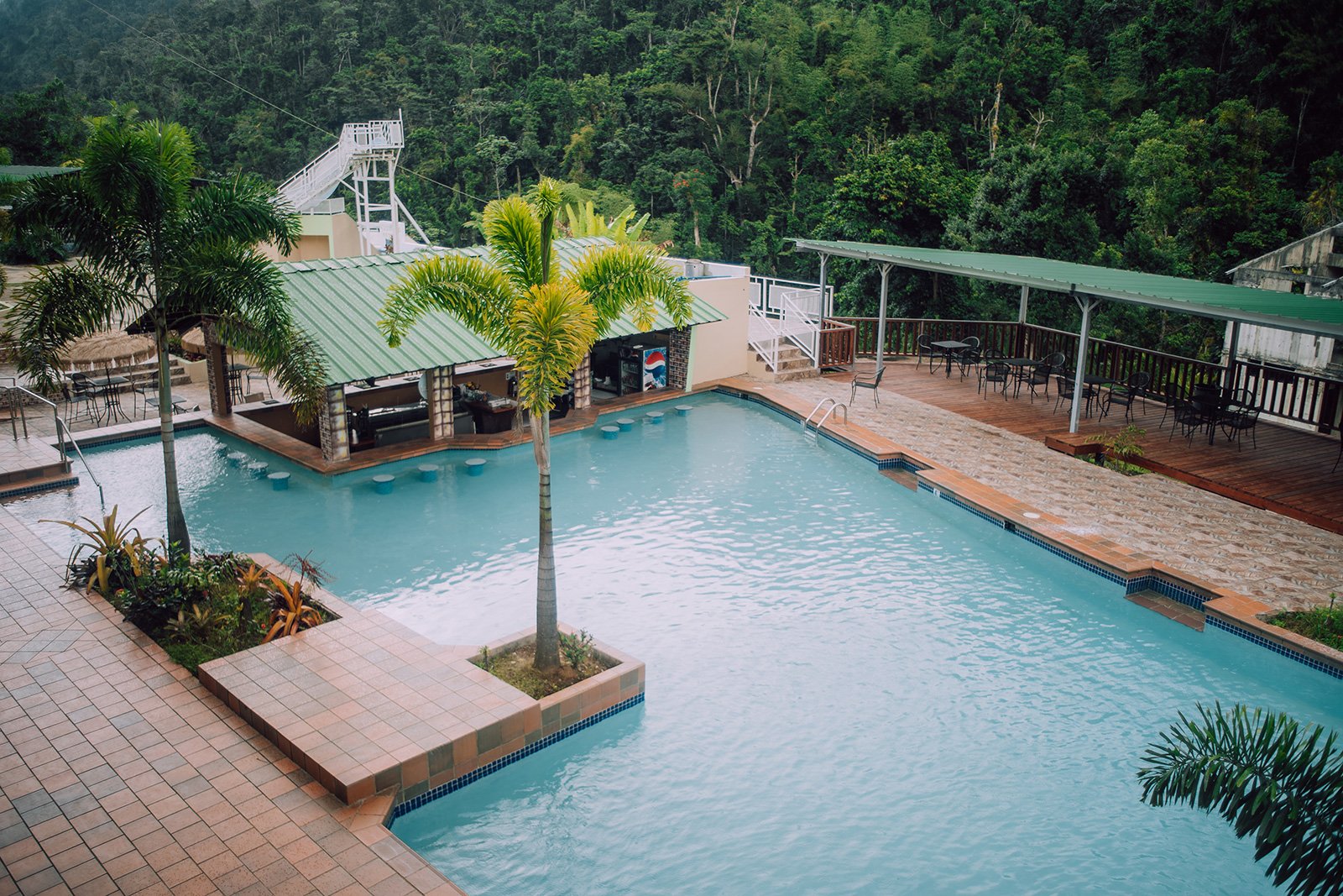 Pool view of Hacienda Negrón in Ciales