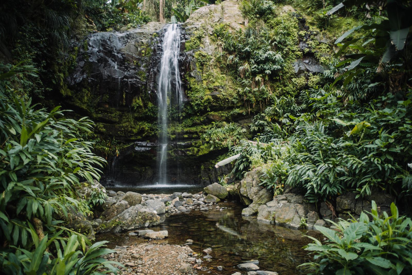 The Las Delicias waterfall in Ciales