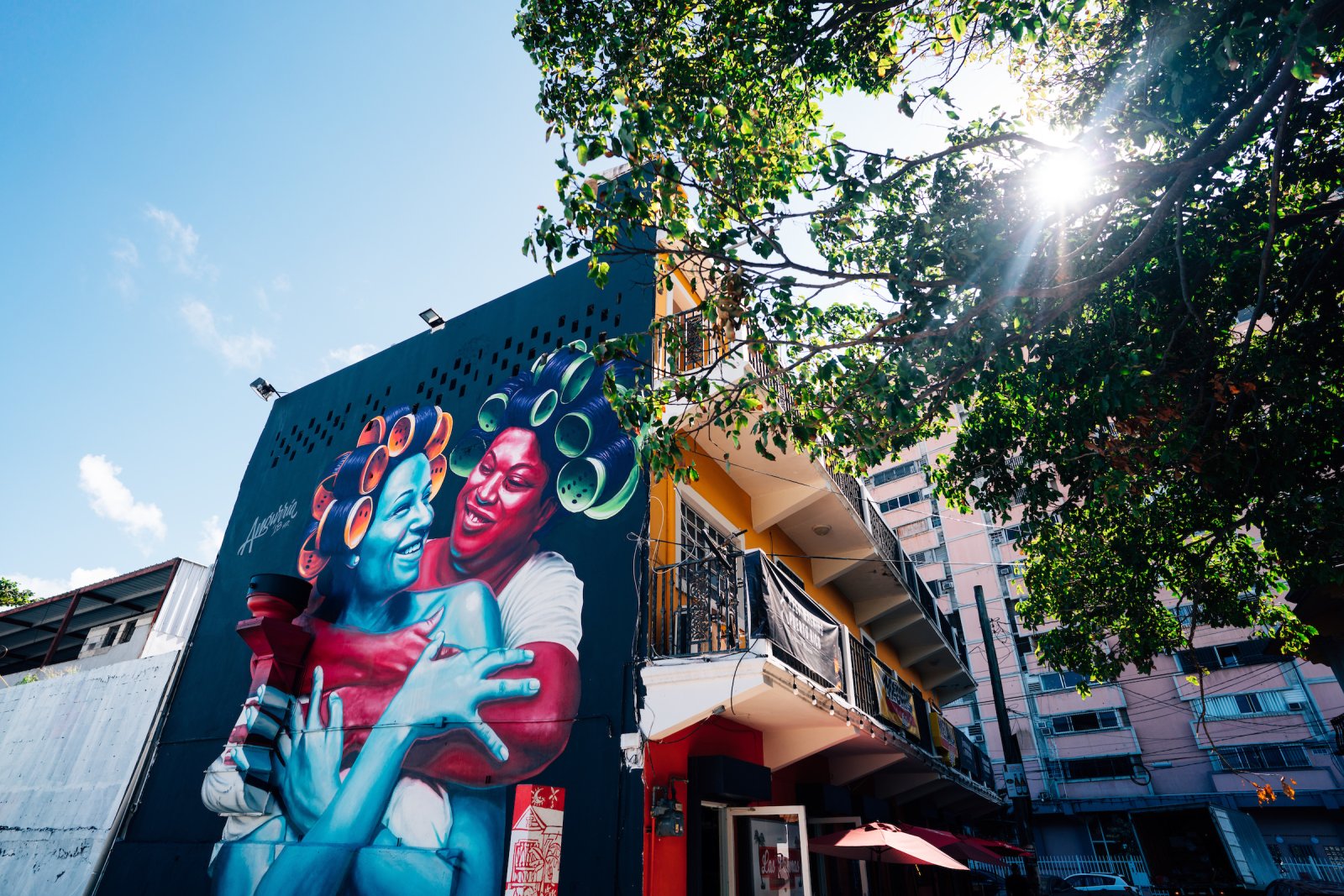 Colorful mural in the Santurce neighborhood.