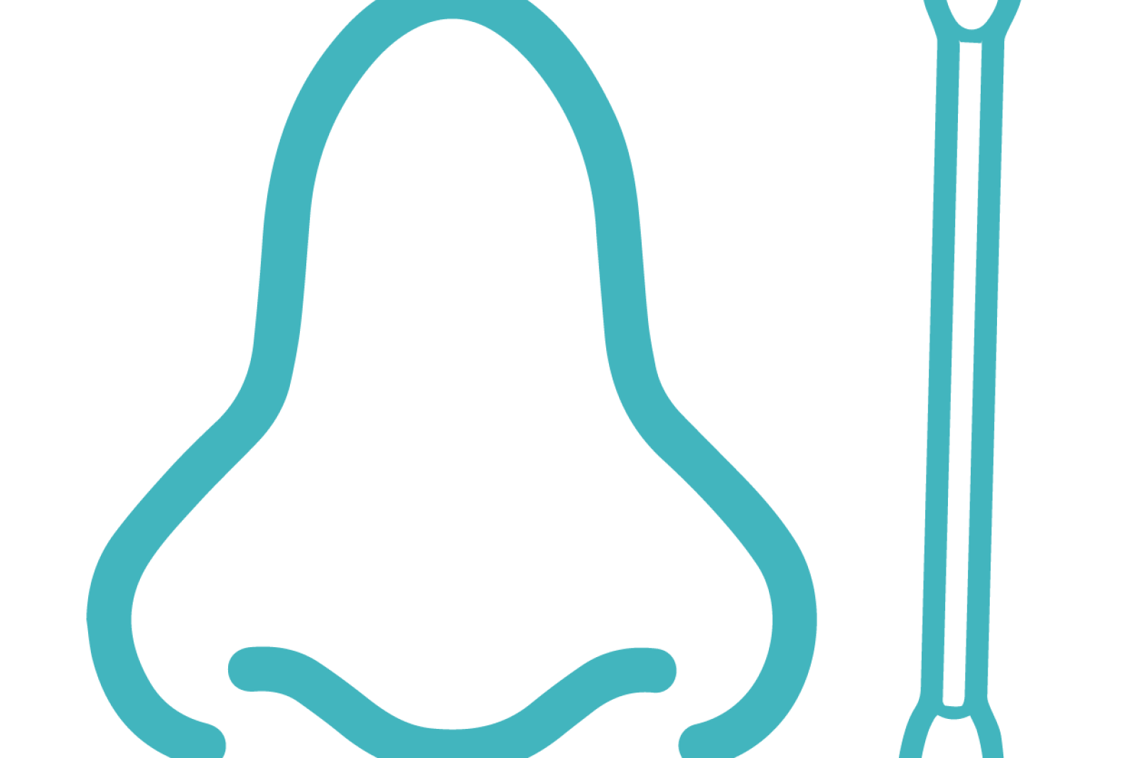 Nose and swab icon.