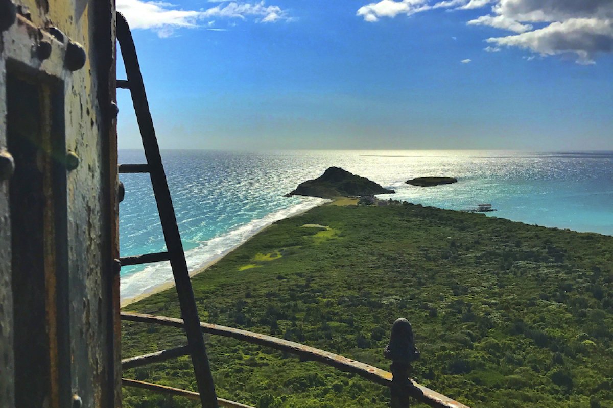 Stunning view over the lush paradise of Isla Caja de Muertos.