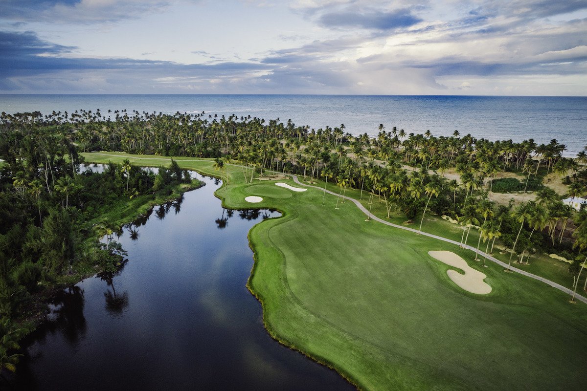 Aerial view of the St Regis Bahia Beach Resort & Golf Club.