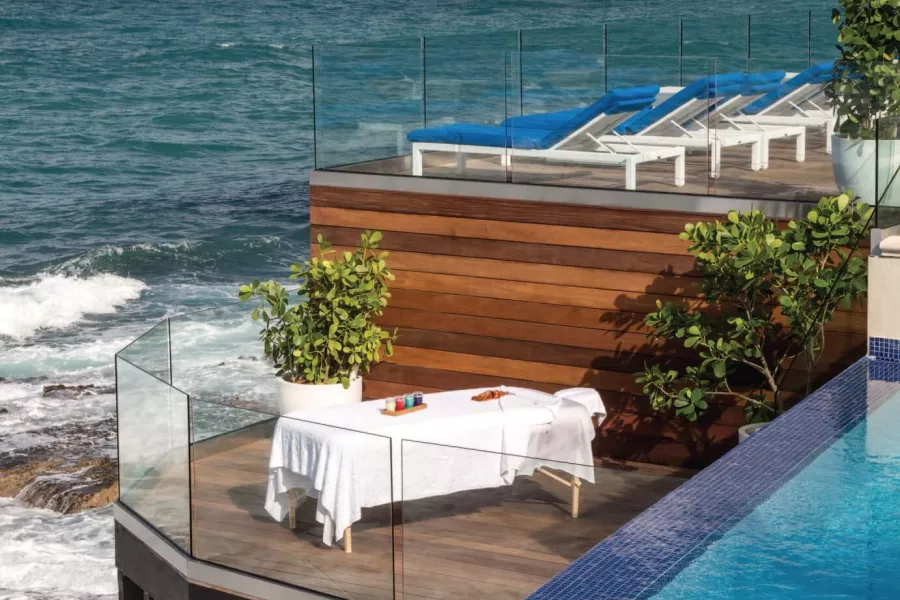 Oceanfront spa experience at Condado Vanderbilt Hotel, a top relaxation spot in San Juan.