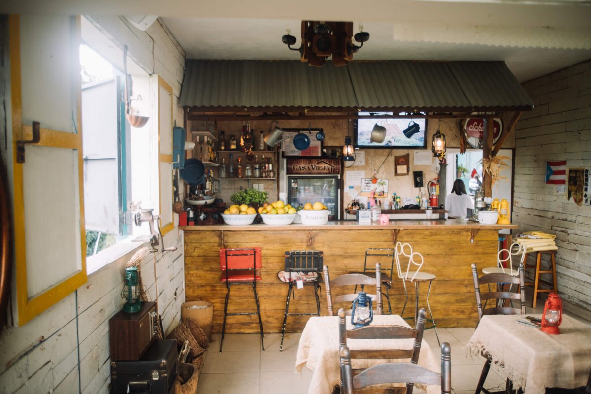 Interior view of dining area at Casa Vieja