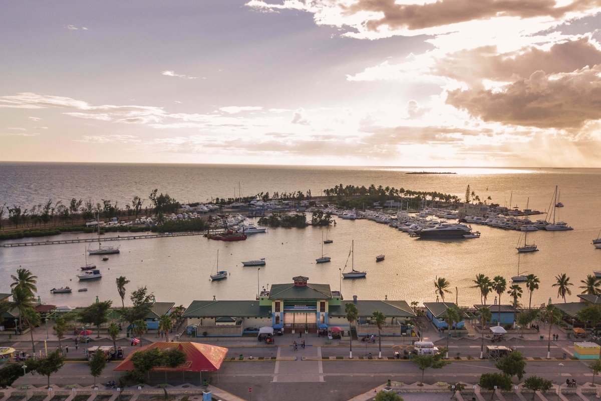 La Guancha at sunset in Ponce