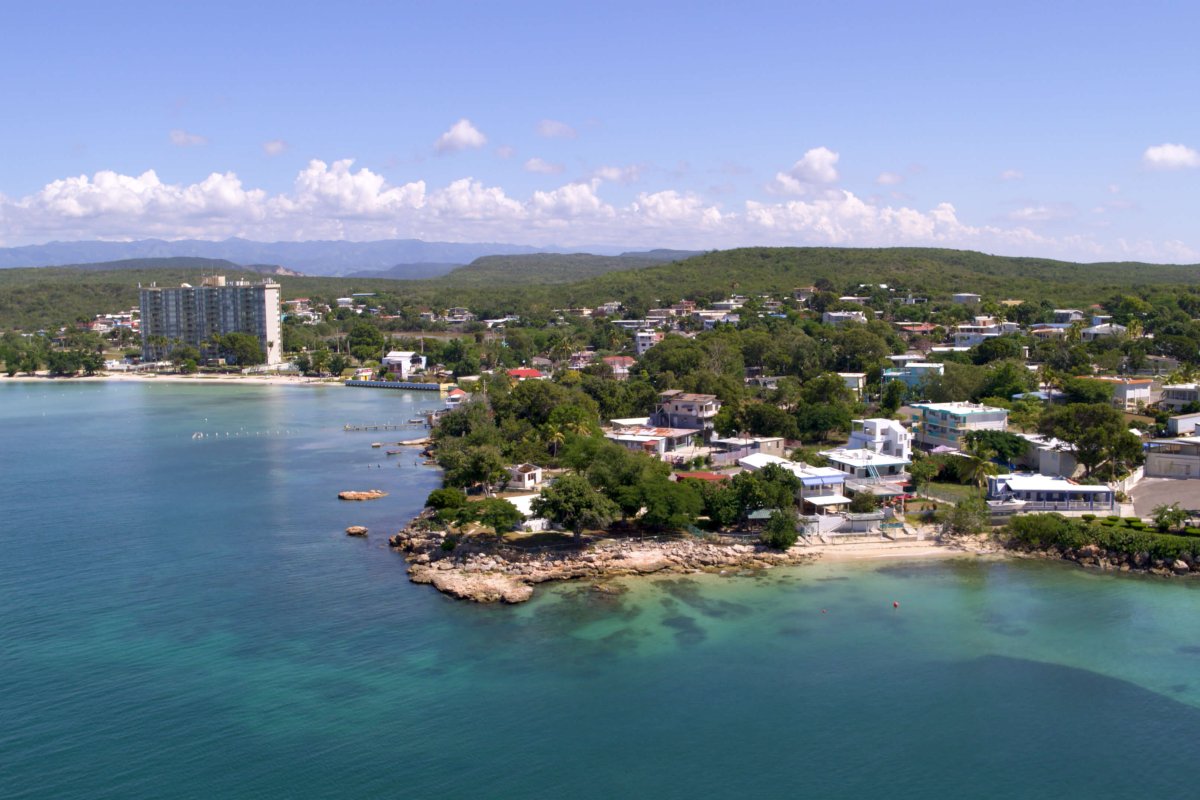 Aerial view of scuba diving near Guánica.