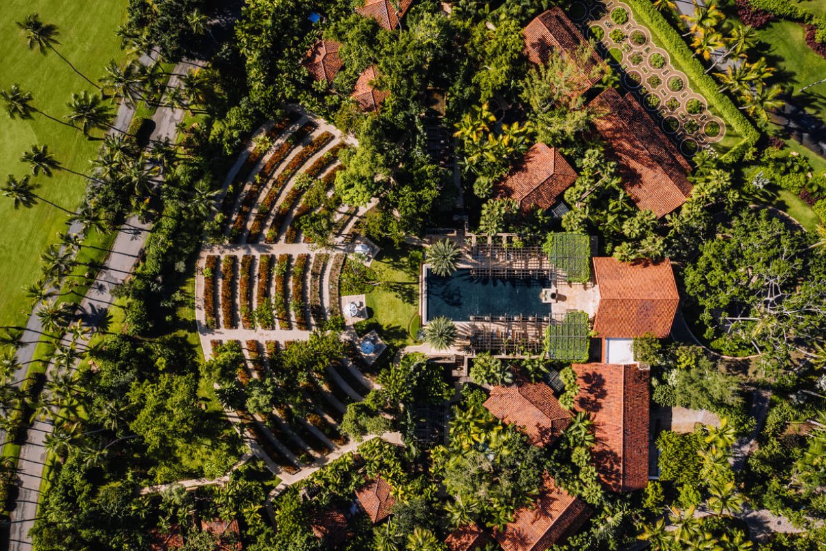 Aerial view of Spa Botanico at Dorado Beach, a Ritz-Carlton Reserve
