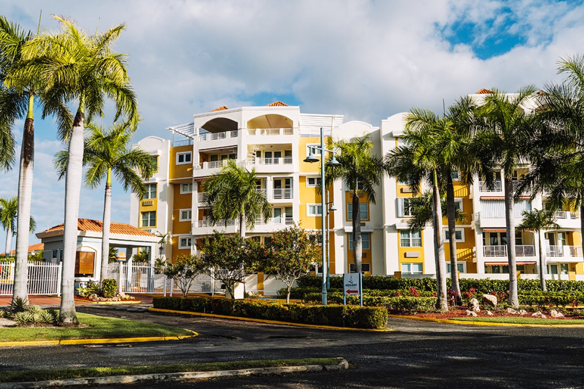 Outside view of Aquarius Vacation Club