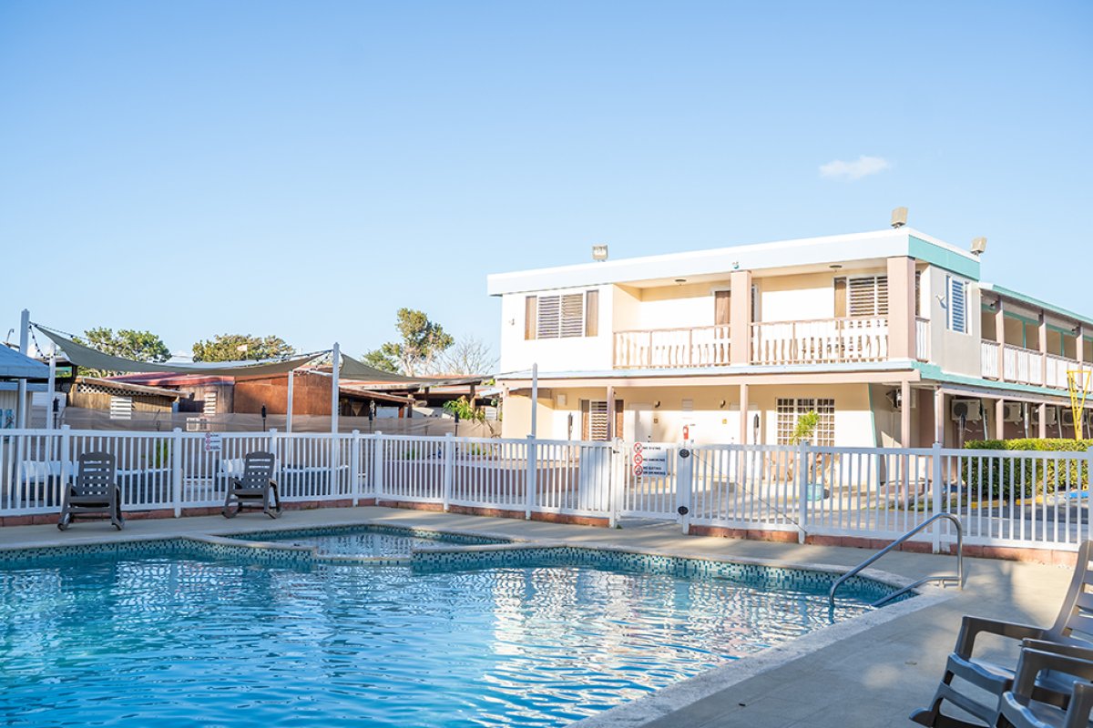 Pool view at Combate Beach Resort