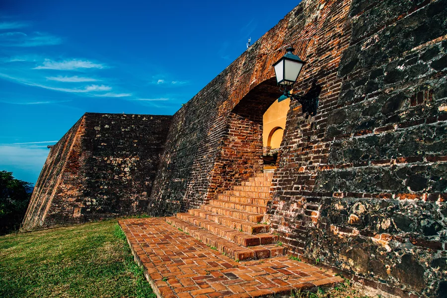 Historic Fortín Conde de Mirasol overlooking the town of Isabel Segunda in Vieques.