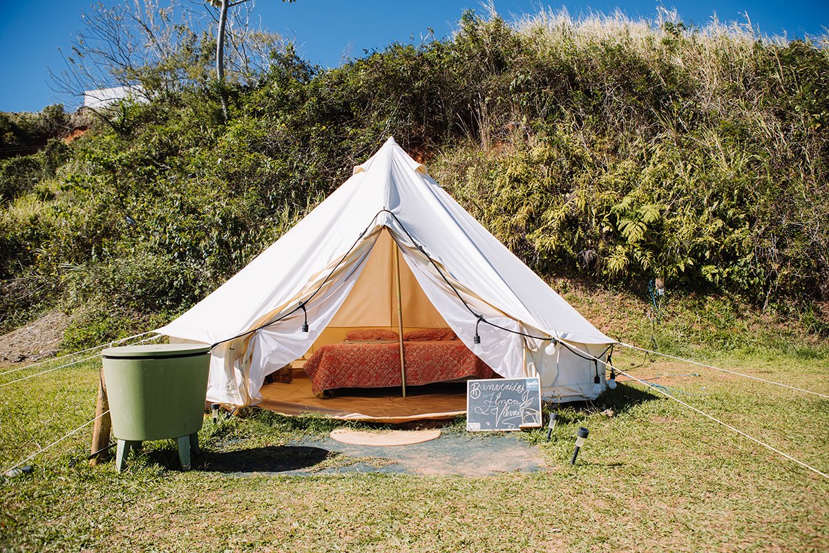 Campsite view of Finca Viernes