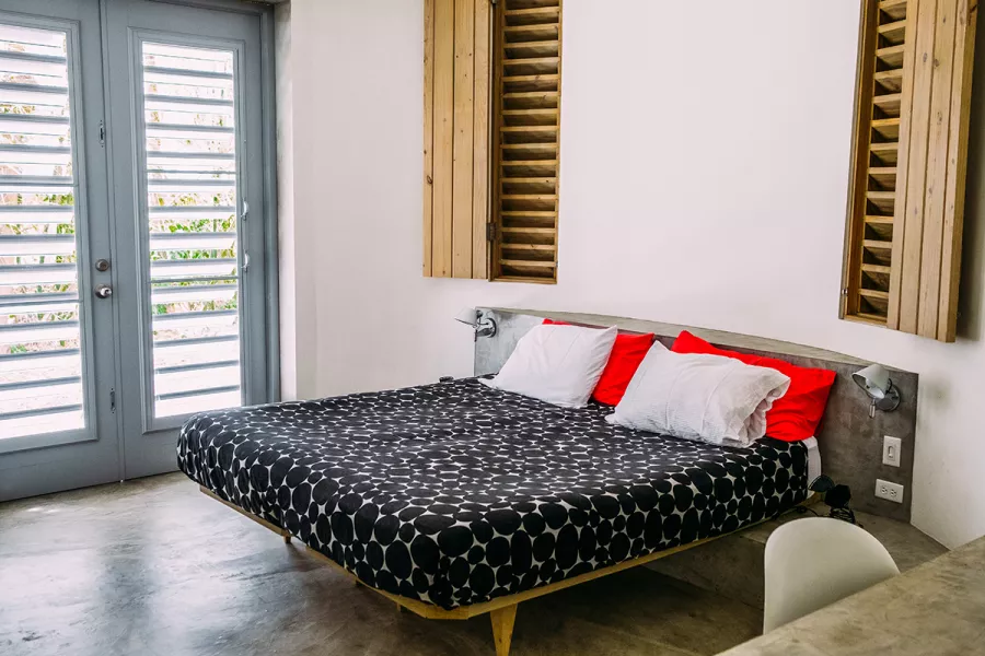 vista de la habitación de un apartamento en Hix Island House