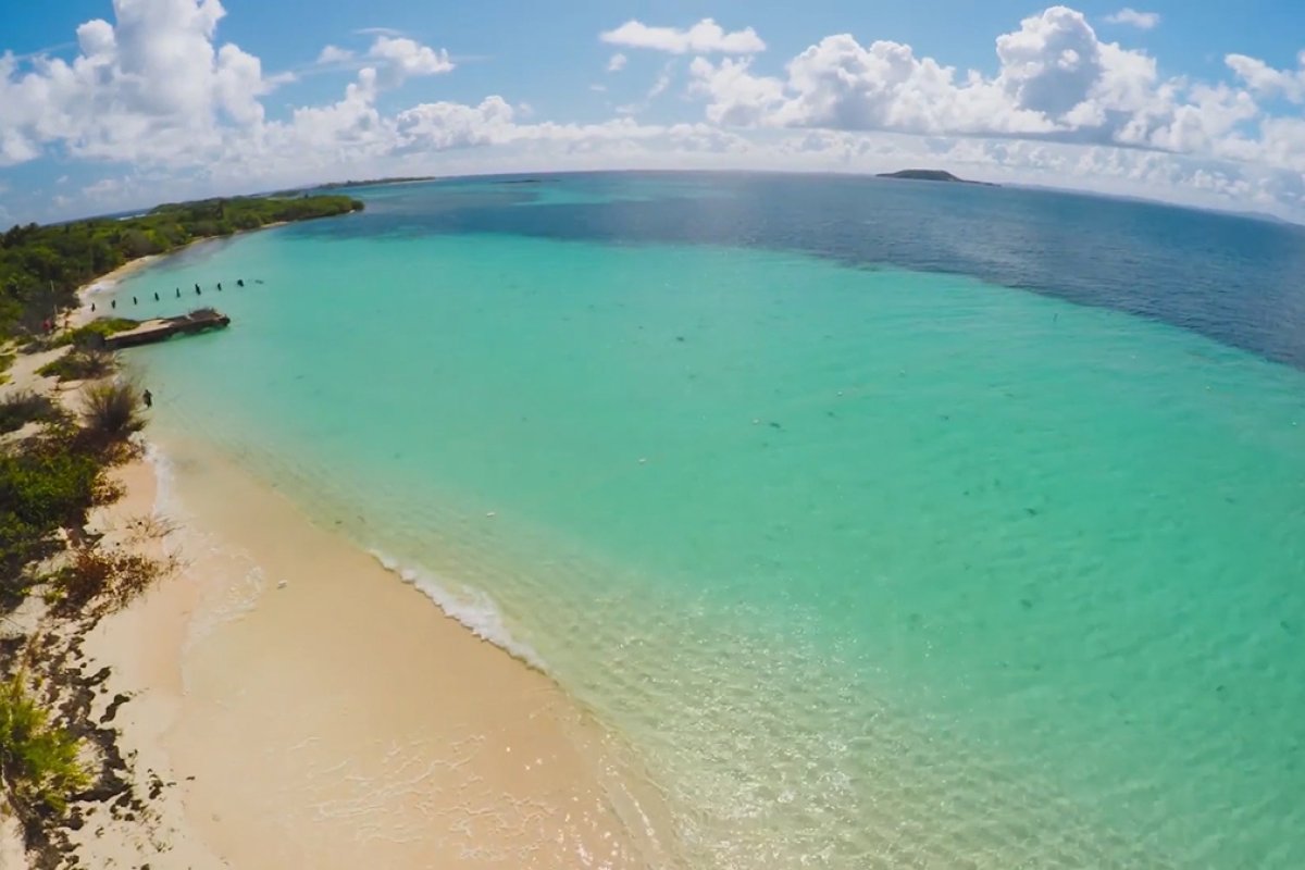 Aerial view of Icacos Beach.