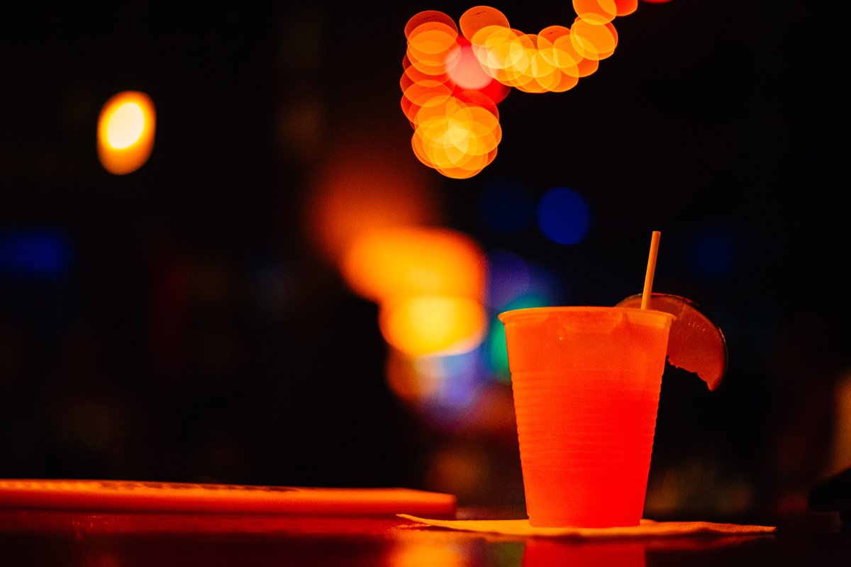 A drink served at the bar in La Respuesta