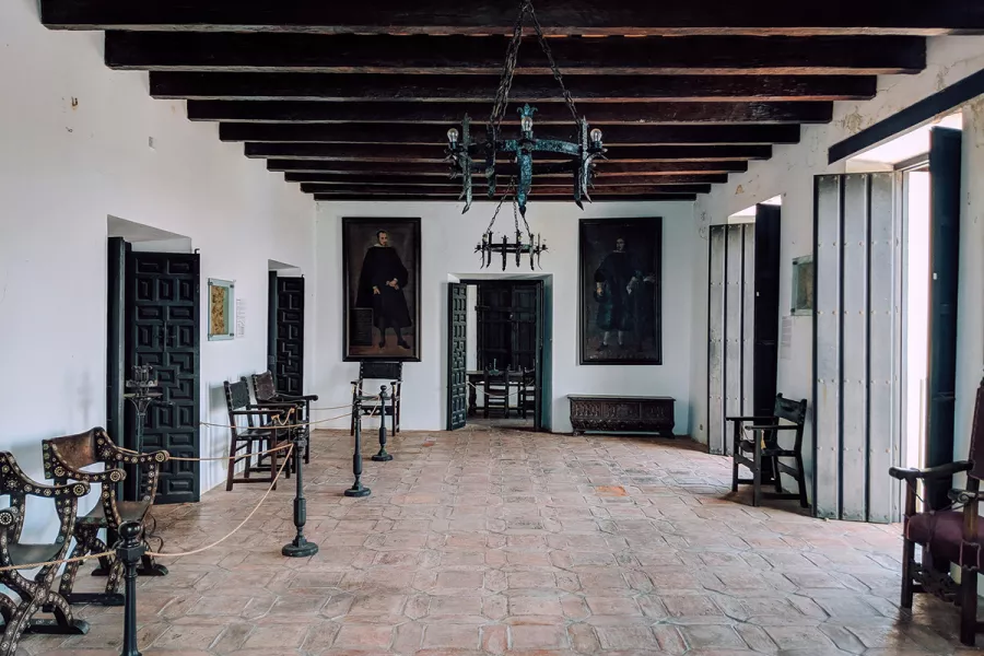 Interior of Casa Blanca, a historic mansion in Old San Juan built for Juan Ponce de León's family