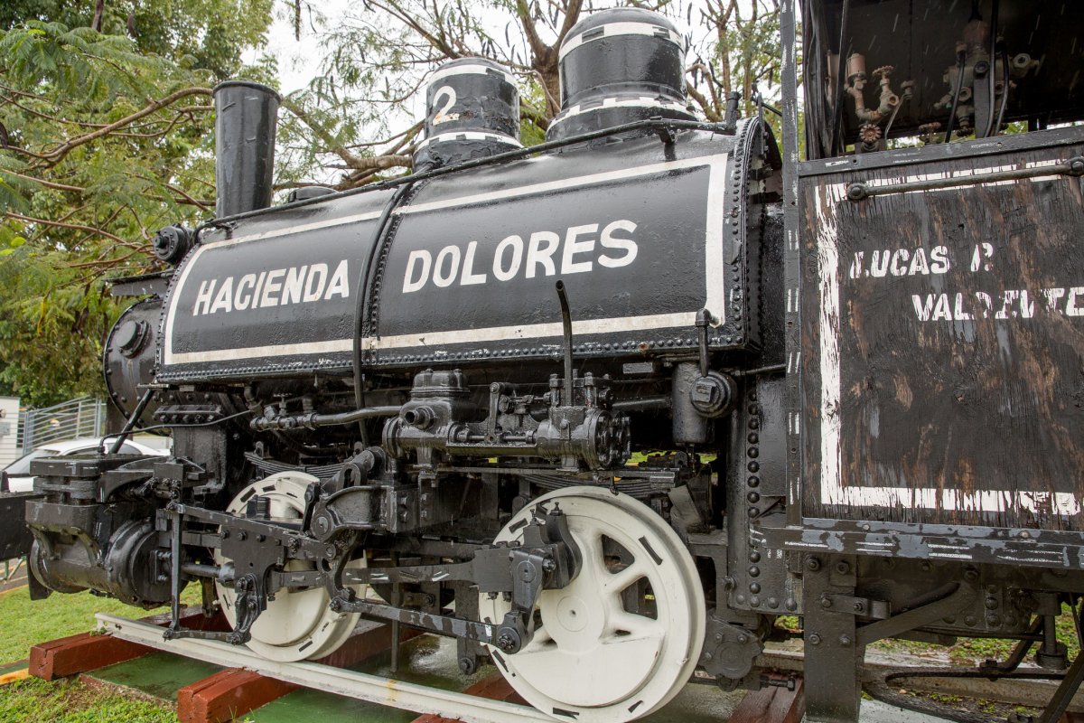 The historic train at Hacienda Dolores in Penuelas
