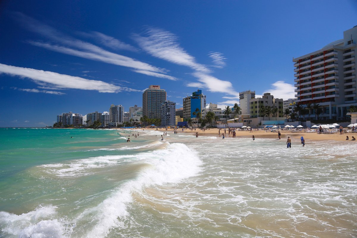 Vista de Playa Condado en San Juan.