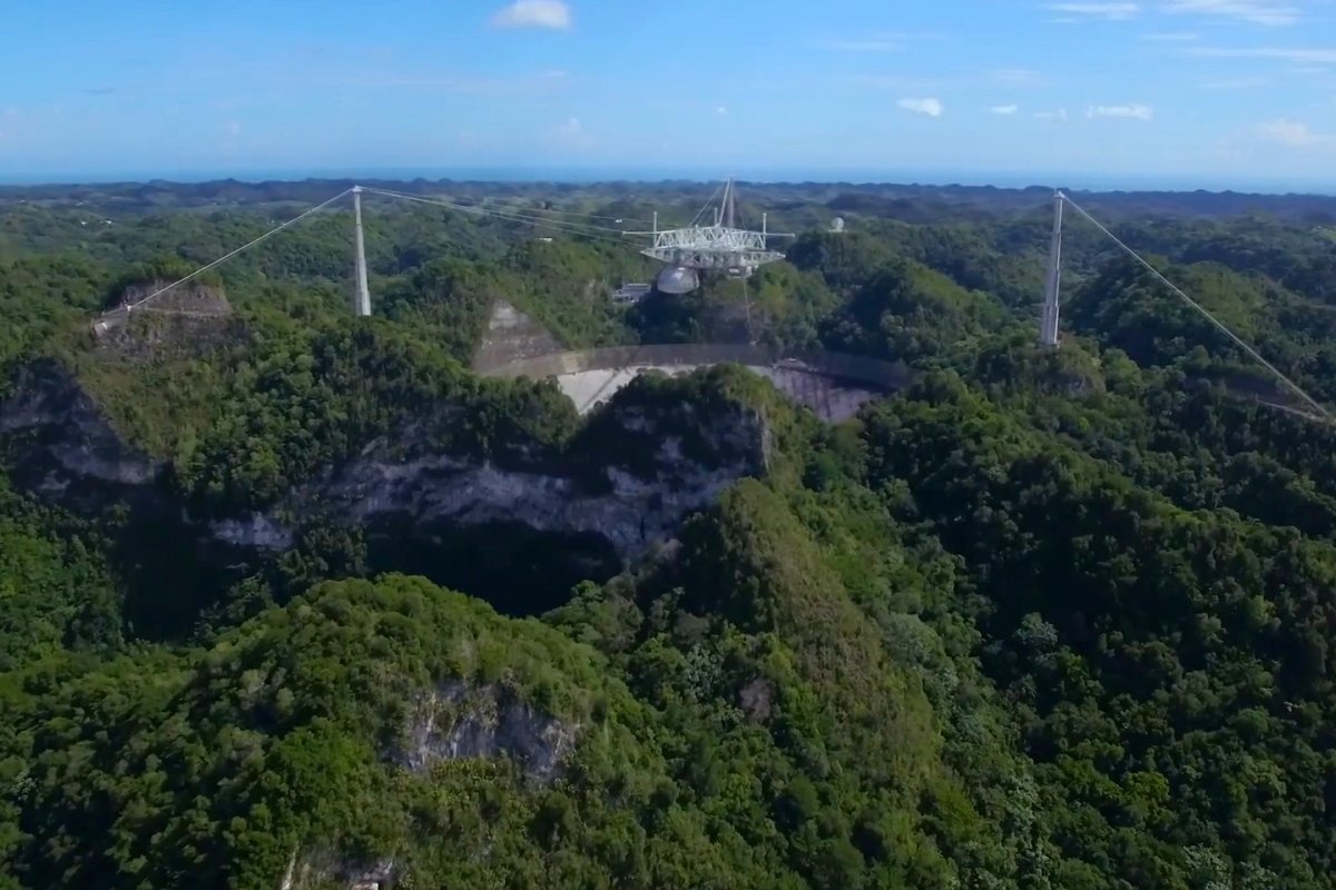 Puerto Rico's Arecibo Radio Telescope Suffers Hurricane Damage : The Two-Way : NPR