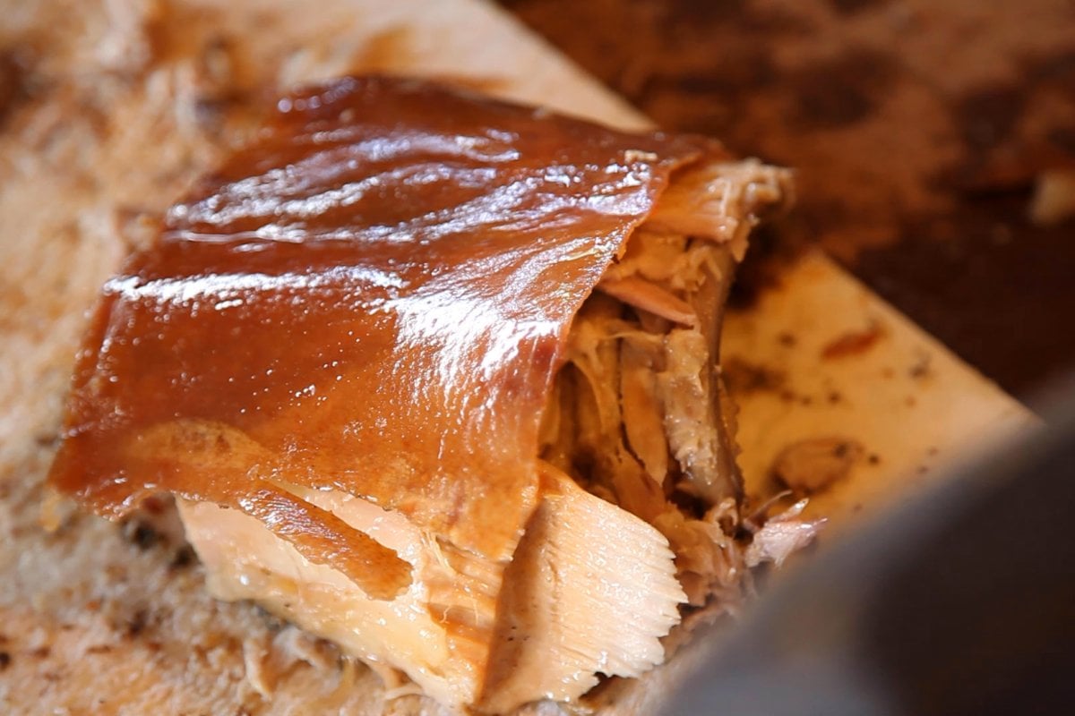 Roasted pork, also known as lechón, a staple of traditional Puerto Rican dishes.