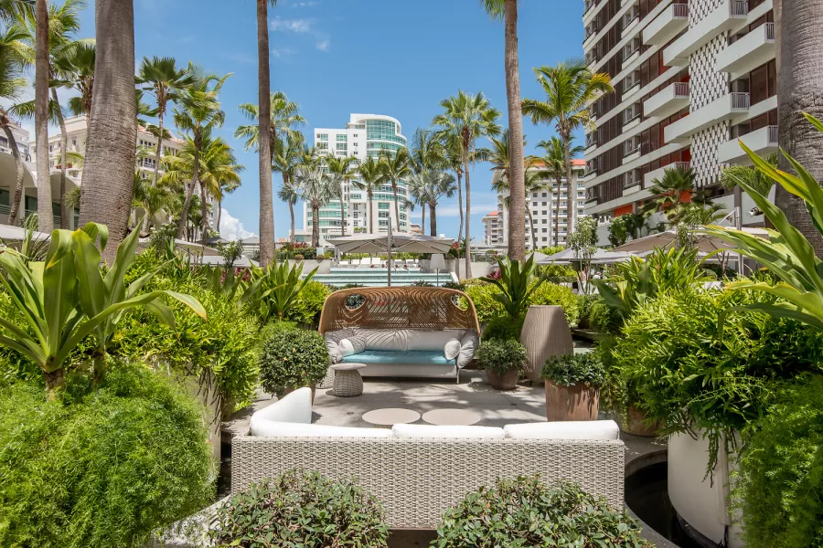 Iconic oceanfront architecture of La Concha Resort in Condado, a standout among the best Puerto Rico resorts.