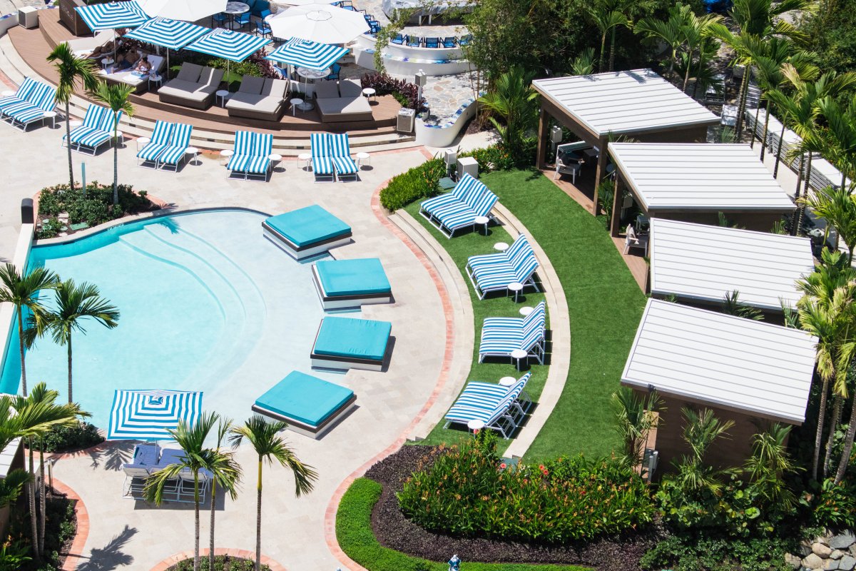 Pool area at the Fairmont El San Juan Hotel 