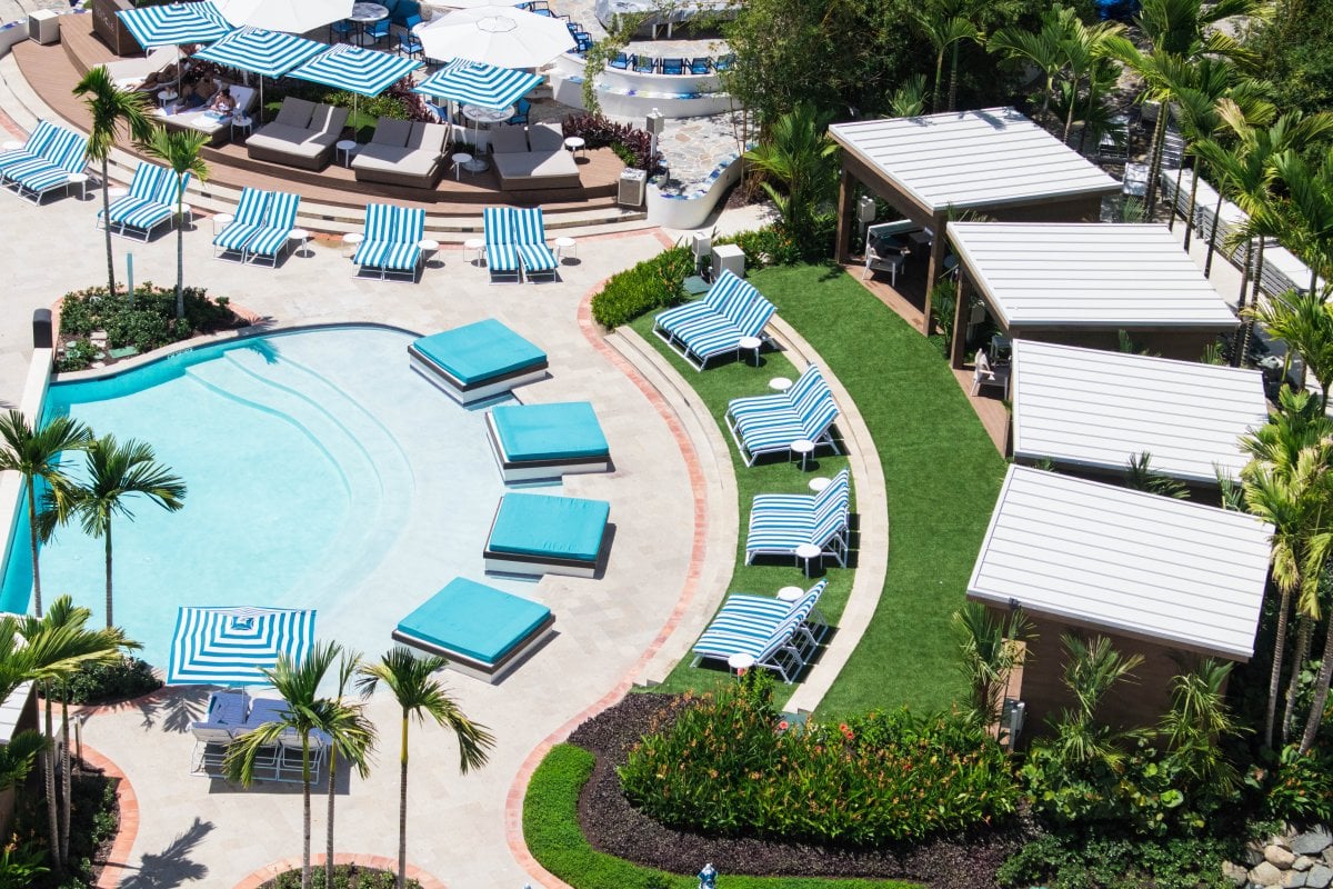 Pool area at the Fairmont El San Juan Hotel