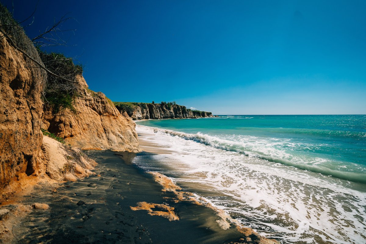 Black Sand Beach in Vieques.