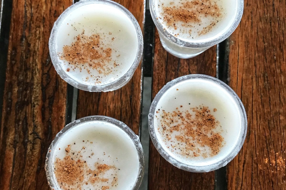 Coquito, a traditional holiday drink, enjoyed during Puerto Rico festivals and celebrations.