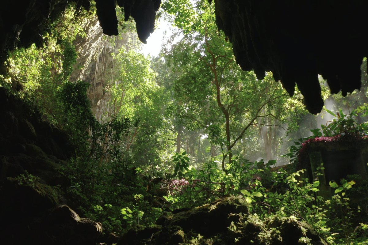 Vista interior de las cavernas de Camuy.