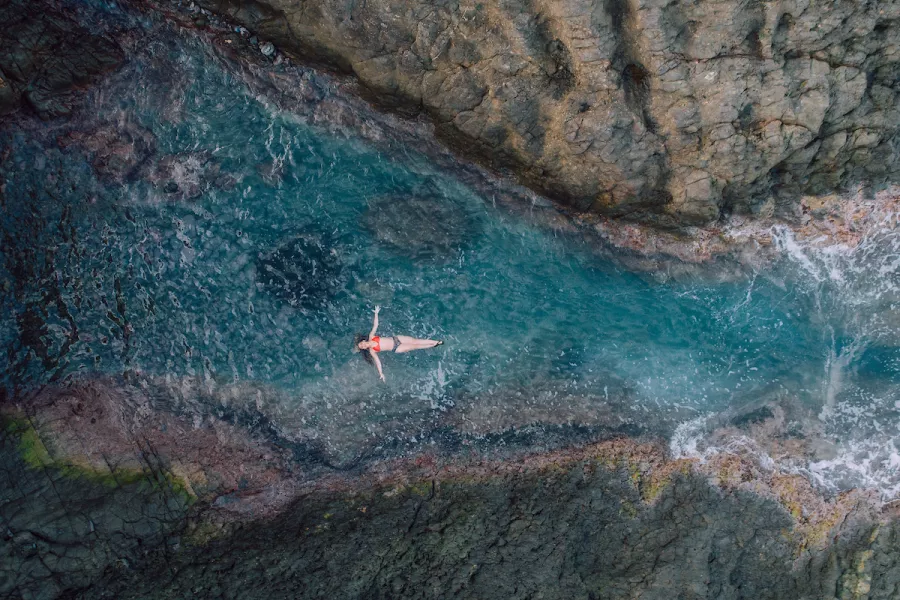 Natural tidal pool at La Zanja, a hidden gem in Fajardo.