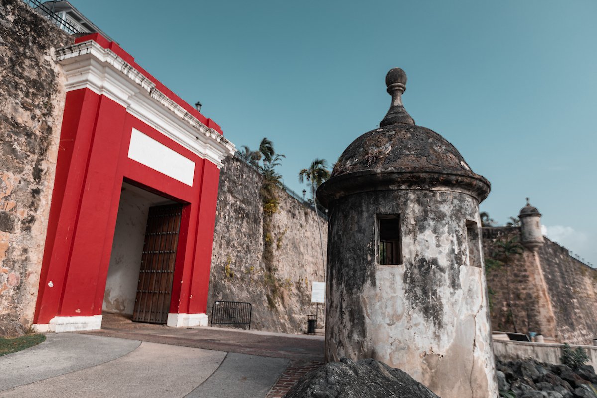 View of the Puerta de San Juan, which was the original entrance to the walled city when it was built in 1517.
