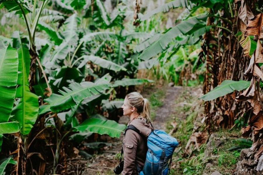 A woman sets off to volunteer with World Central Kitchen in the mountains of Puerto Rico. 