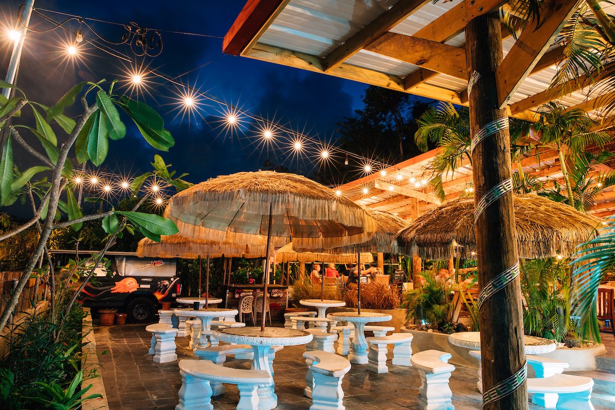 View of La Estación, an old gas station turned restaurant in Fajardo.