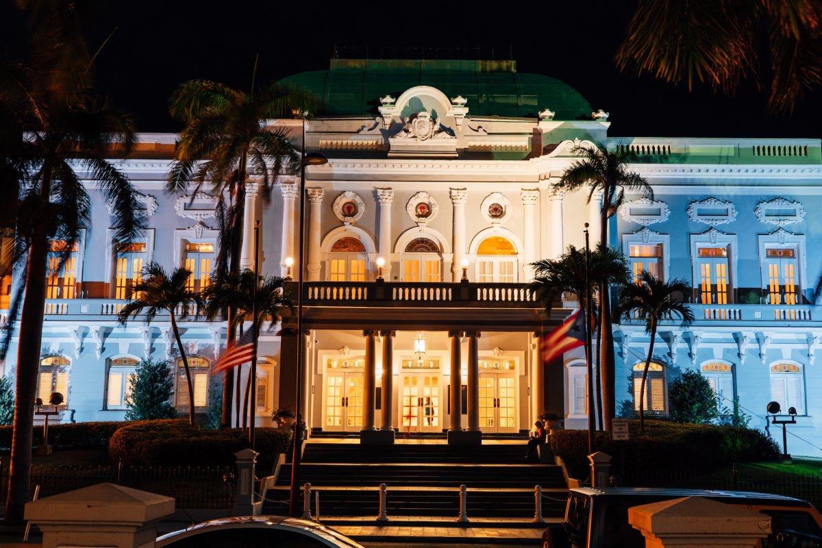 Exterior view of El Antiguo Casino in San Juan. 