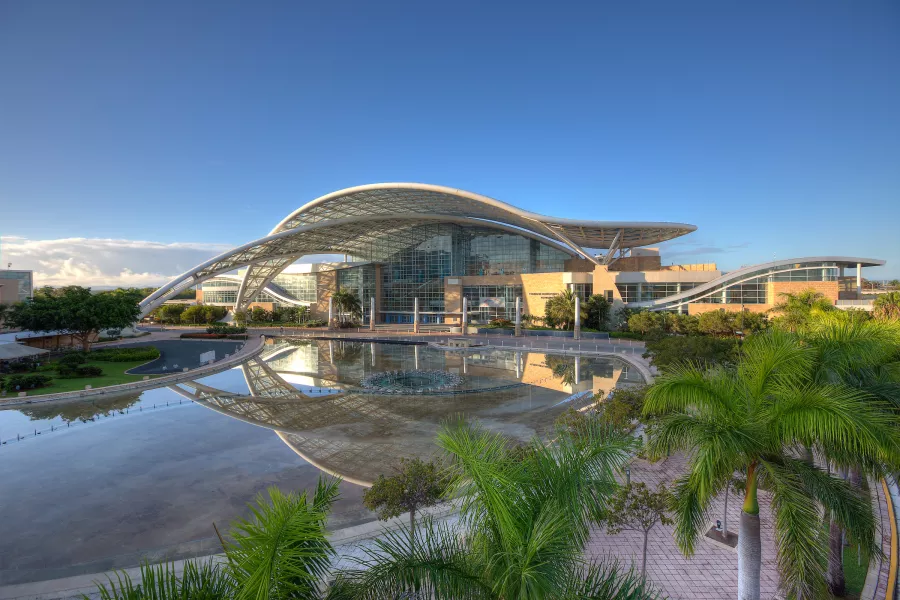 Panoramic view of the Puerto Rico Convention Center in San Juan.
