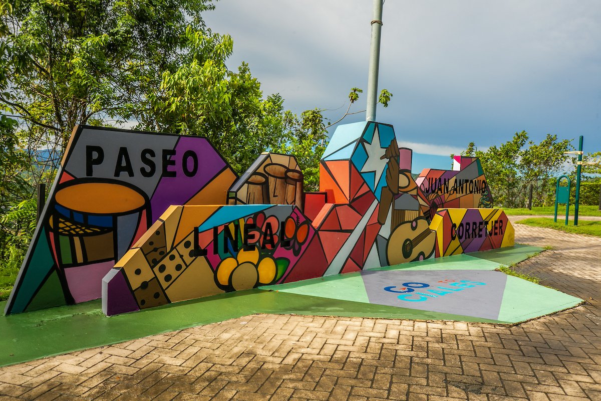View of the Paseo Lineal in Ciales.