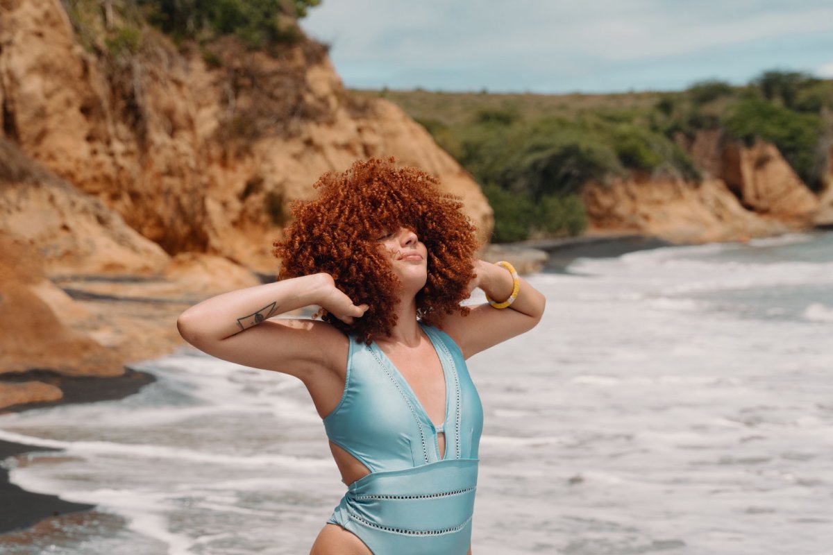 woman at Playa Negra