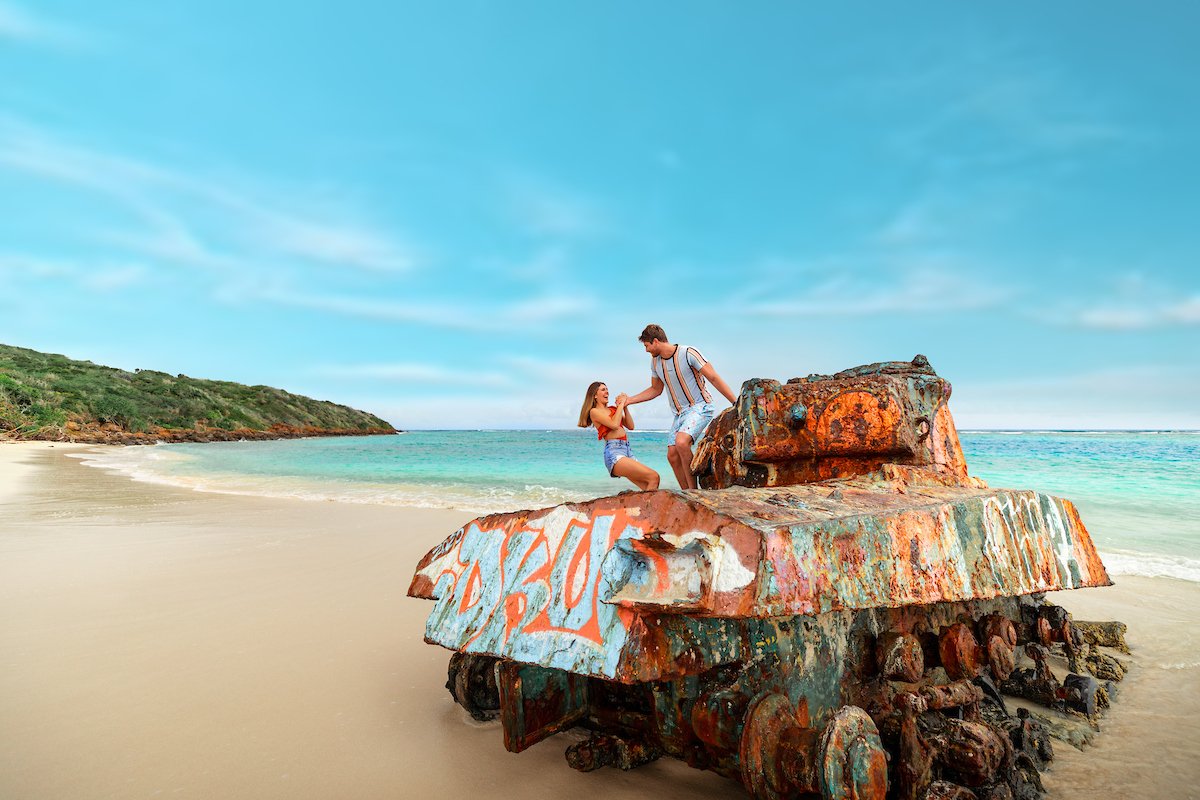 Couple at Flamenco Beach