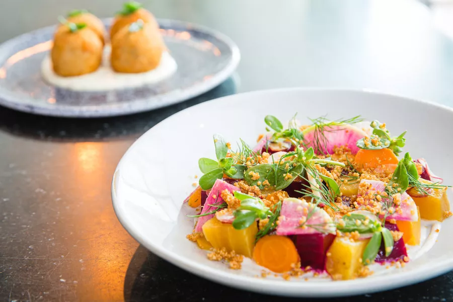 Image of a dish in Vianda, a contemporary farm-to-table restaurant in San Juan, Puerto Rico.